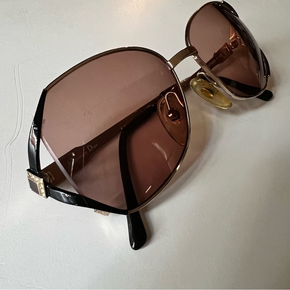 Dior Glasses Rhinestones on Gold frames Real Vintage - Picture 2 of 9